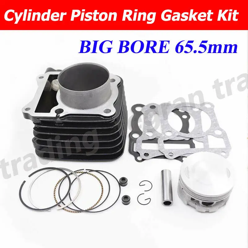 

NEW 165cc Big Bore 65.5mm Cylinder Rebuilt Kit for Suzuki GN125 EN125 GS125 GZ125 TU125 DR125 K175FMI Upgrade Power Engine