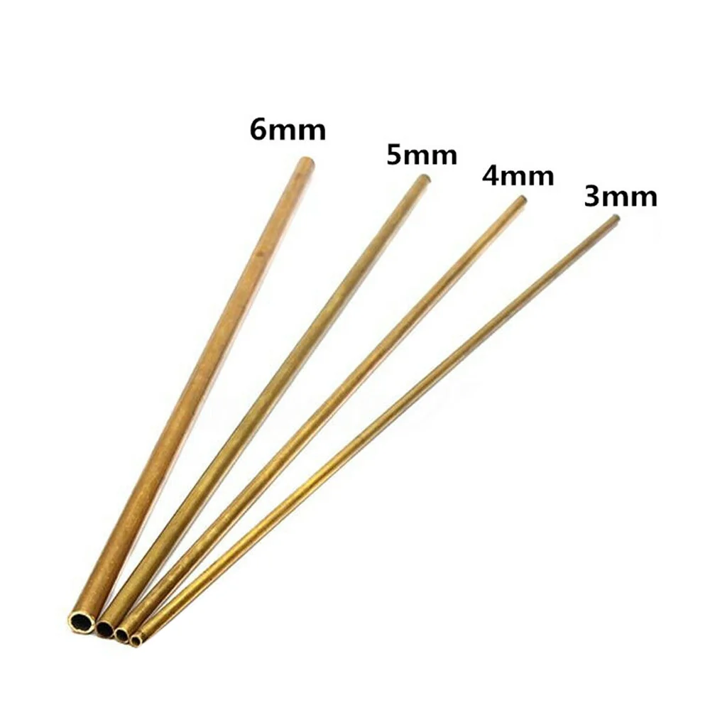 

10* Durable Long Round Brass Tube Pipe Tubing Inner Diameter DIY Crafts Macrame Plant Holders Wind Chimes 3mm/4mm/5mm/6mm