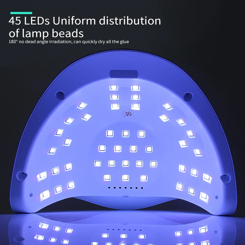 80 Вт лампа для сушки гель лака светодиодная Сушилка ногтей с ЖК дисплеем 45 шт.