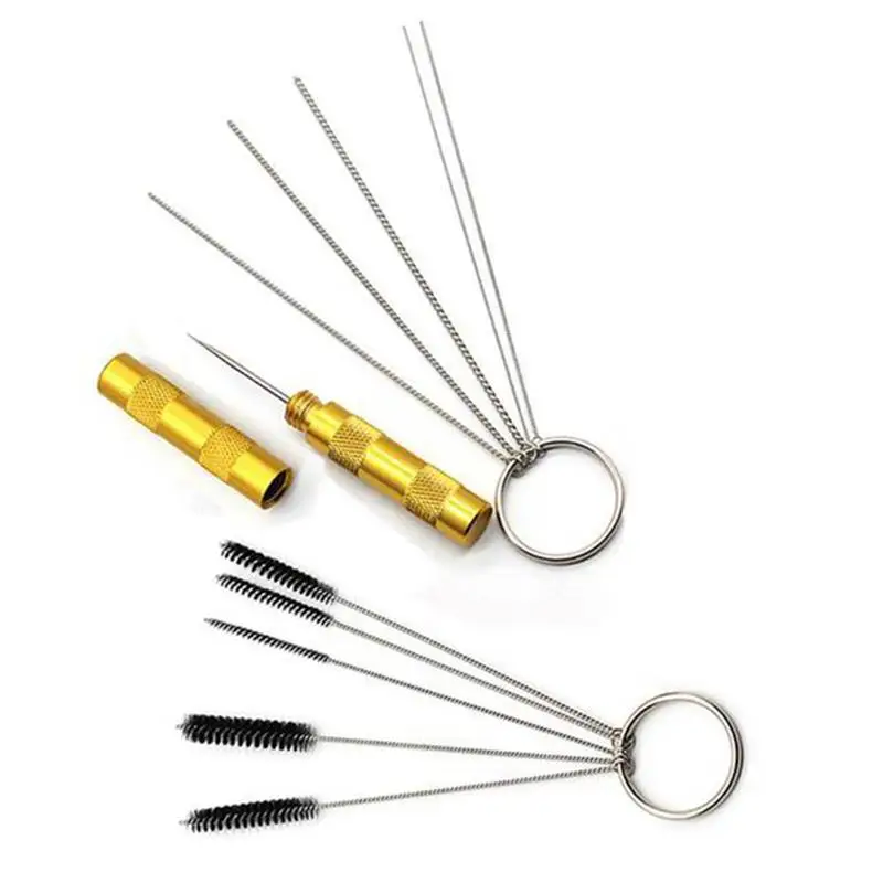 

Airbrush Spraygun Nozzle Cleaning Kit Set Stainless Steel Cleaning Needles Brushes Set Airbrushes Repair Tool Accessories