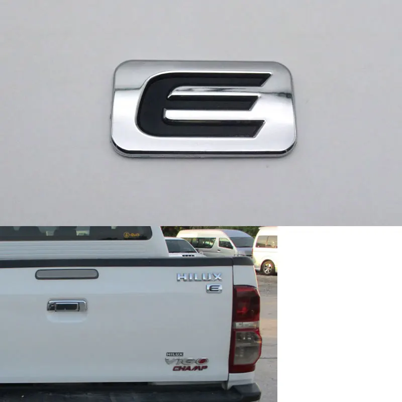 

For Toyota Hilux Revo E Emblem Logo Rear Trunk Badge Sticker Decal