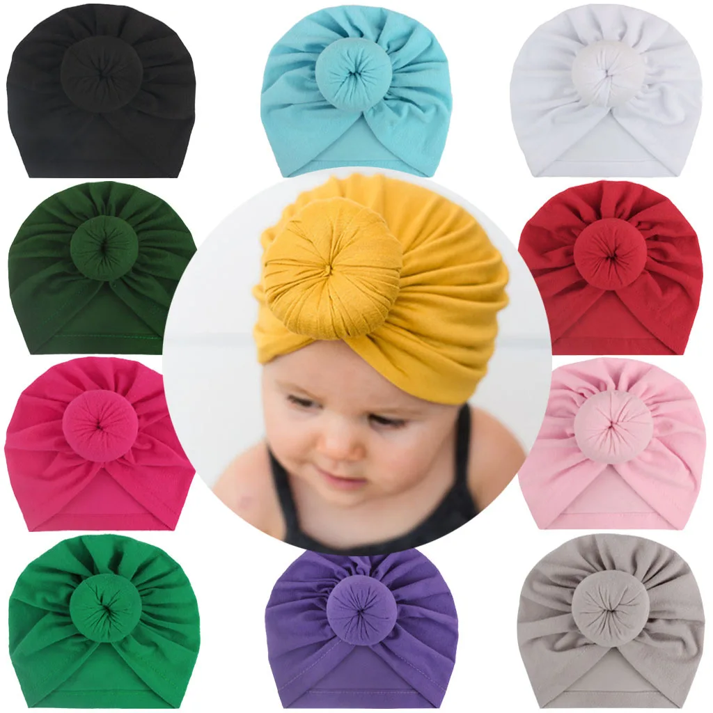 

Baby Hats with Bows Soft Girls Hat Turban Infant Toddler Newborn Cap Bonnet Head Wraps Kids Hat Beanie Boy Stuff for Newborns