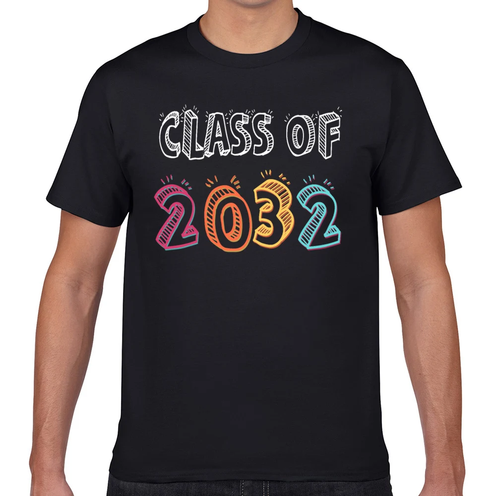 

Tops T Shirt Men class of 2032 grow with me pre k graduate vintage Humor White Geek Short Male Tshirt fa001