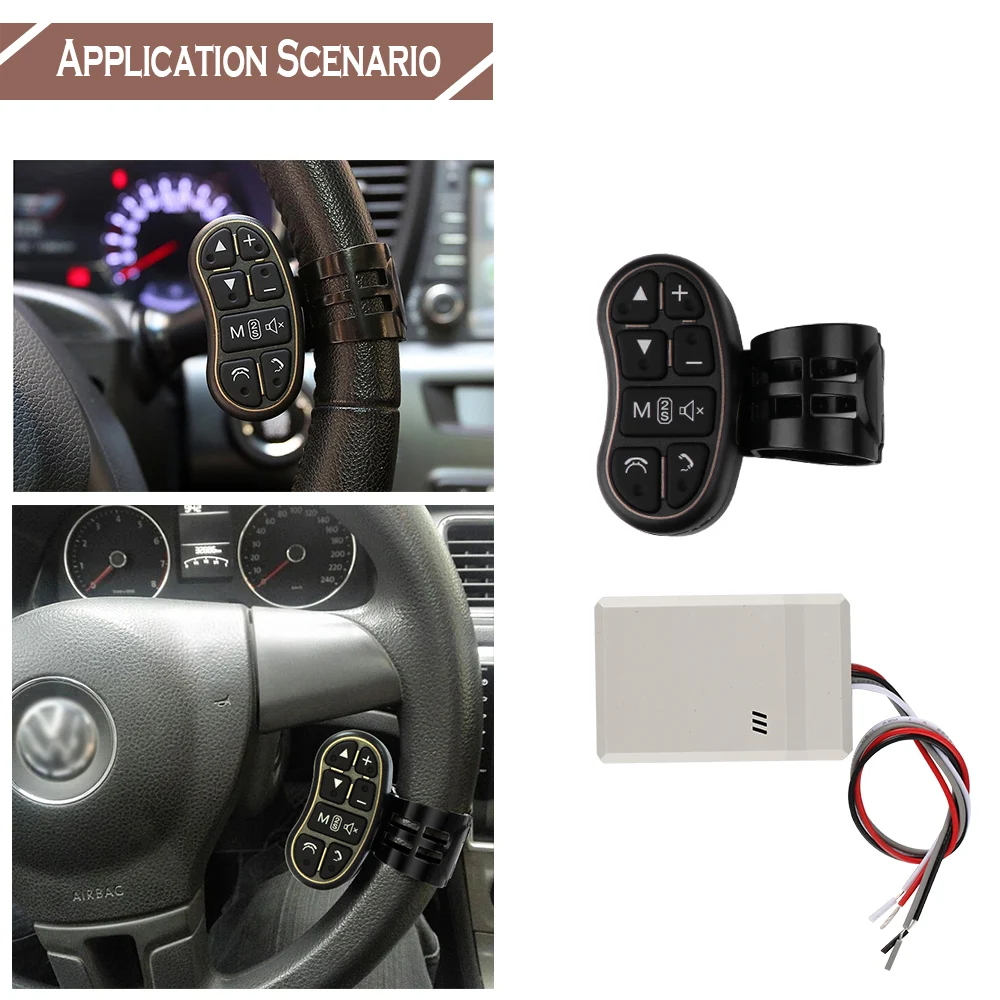 

Universal Steering Wheel Remote Controller Key Button For DVD Player Navigation Multimedia Music Player GPS Navigation System