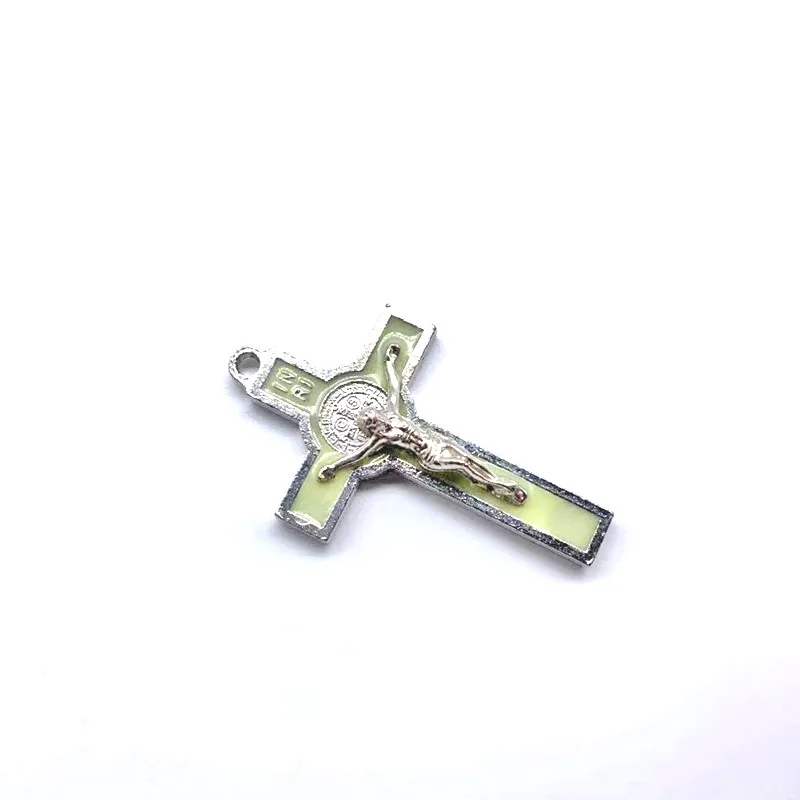 Посеребренный Крест Иисуса крест Христа Святого Бенедикта независимый кулон