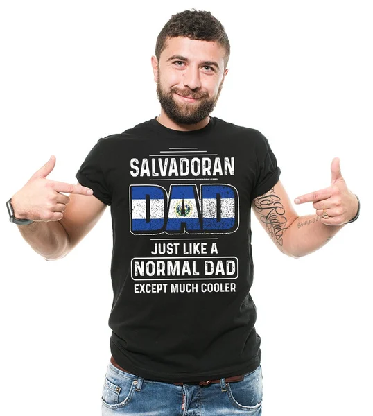 

Salvadoran Dad T-Shirt El Salvador T-Shirt Funny Father's Day Gift Tee Shirt