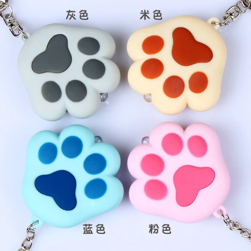 

Cartoon Cute Keychain Cat Paw Feet Key Chain Sound Light LED Flashlight Key Ring Holder Figure Pendant Gift