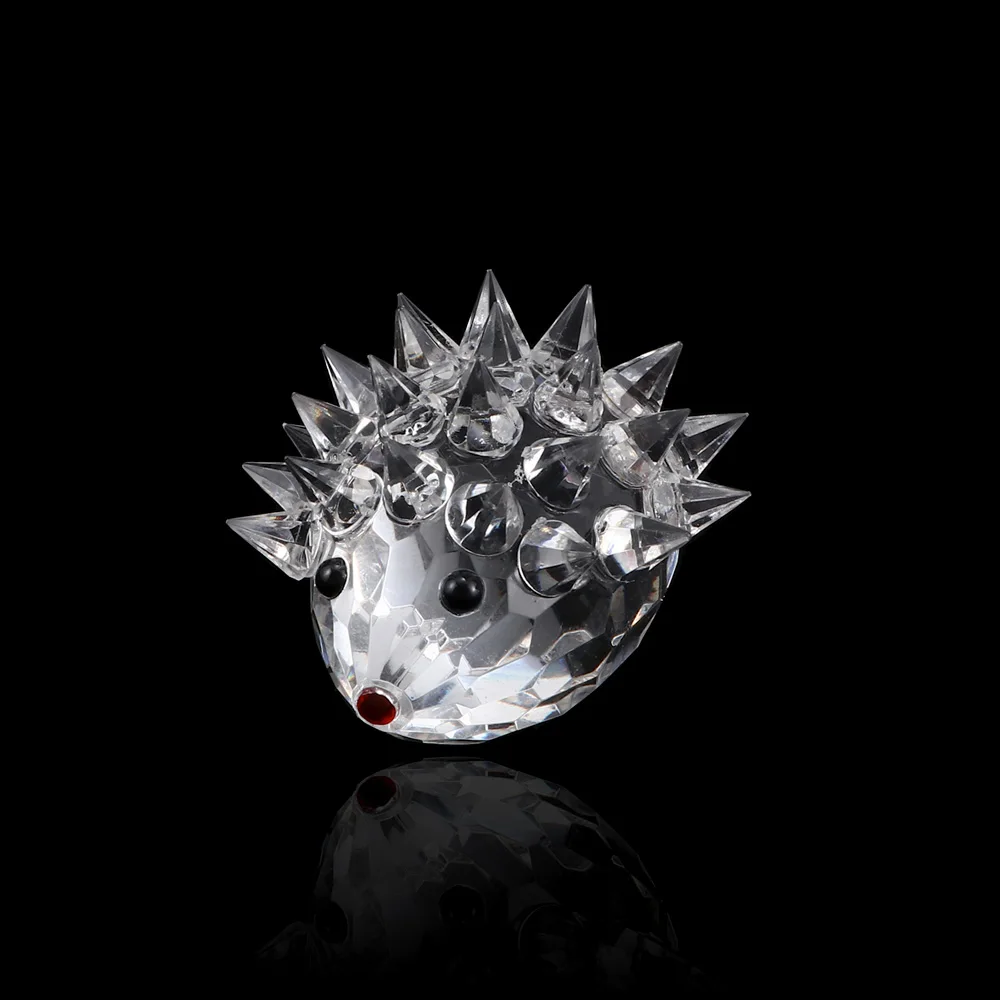 1 шт. Хрустальные Фигурки ежей милые Искусственные стеклянные изделия для стола