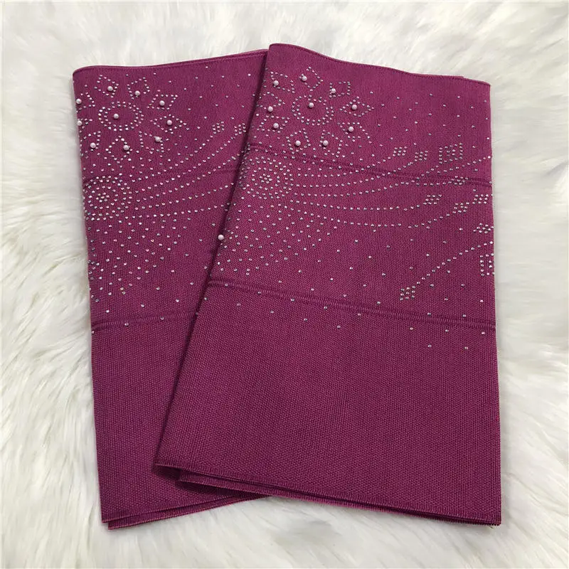 Африканский gele головной убор aso oke головной убор с бисером нигерийские Стразы gele головной убор мода для вечерние 2 шт./лот-AH30 - Цвет: 31