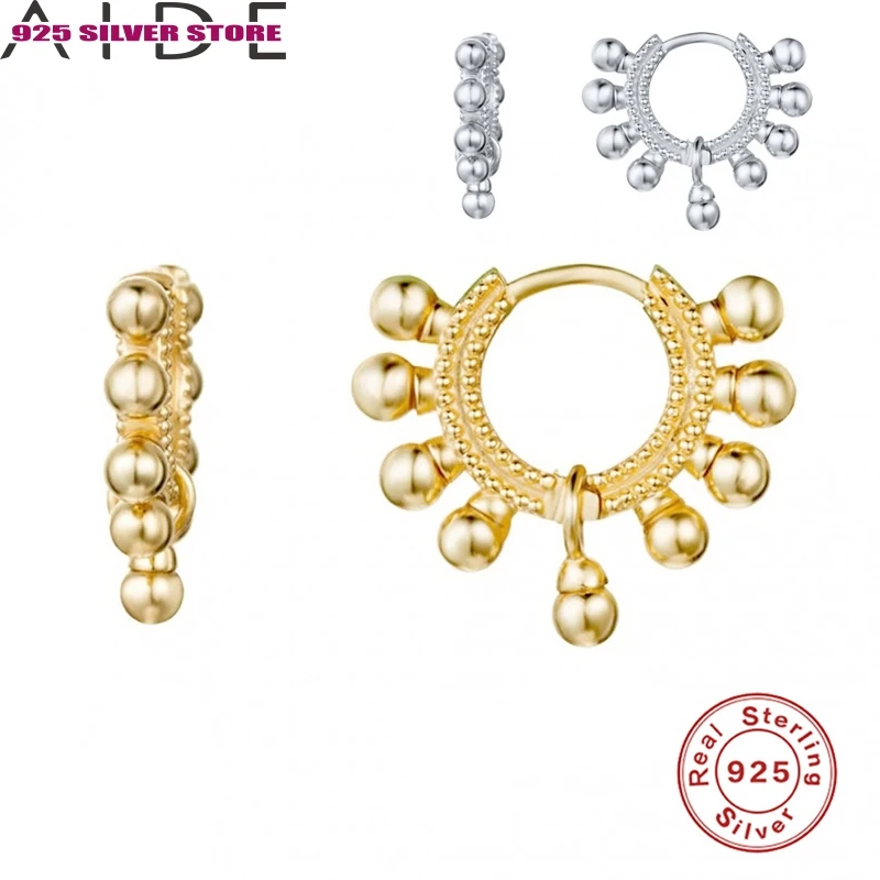 

Aide 1 пара Хооп Серьги для женщин Роскошные ювелирные изделия серьги круглые бусины висячие серьги букле Oreille Femme, хорошее ювелирное изделие