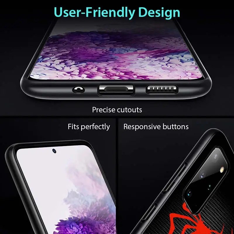 

Spider Marvel Cool for Samsung S20 FE Ultra Plus A91 A81 A71 A51 A41 A31 A21S A72 A52 A42 A02S Soft Black Phone Case
