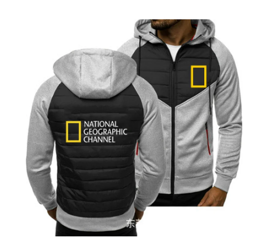 

2021 New Men Hoodies for NATIONAL GEOFRAPHIC Tools logo Spring Autumn Jacket Casual Sweatshirt Long Sleeve Zipper Hoody K