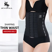 jifanpaul women waist trainer latex cincher girdles shapewear slimming belt body shaper fitness corset sheath plus size xxxl