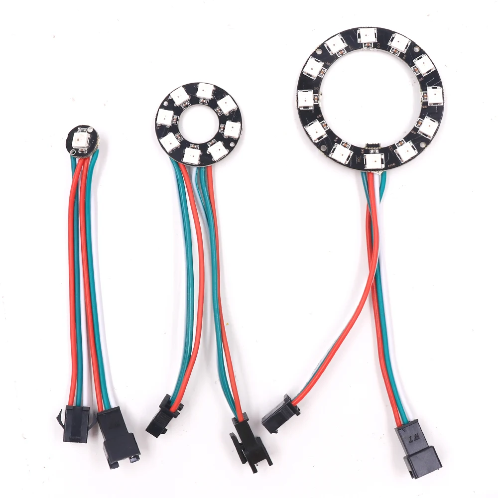 Адресные пиксельные светодиодные кольца RGB WS2812B WS2812 SK6812 светодиодный