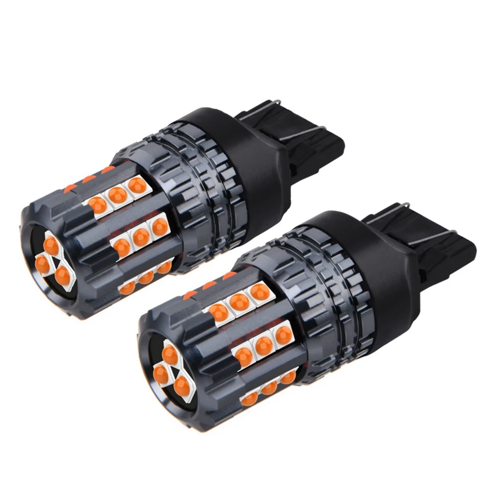 

2PCS New T20 7443 W21/5W 7440 W21W WY21W Super Bright LED Auto Tail Brake Bulb Backup Reverse Lamp Car Daytime Running Light 12V