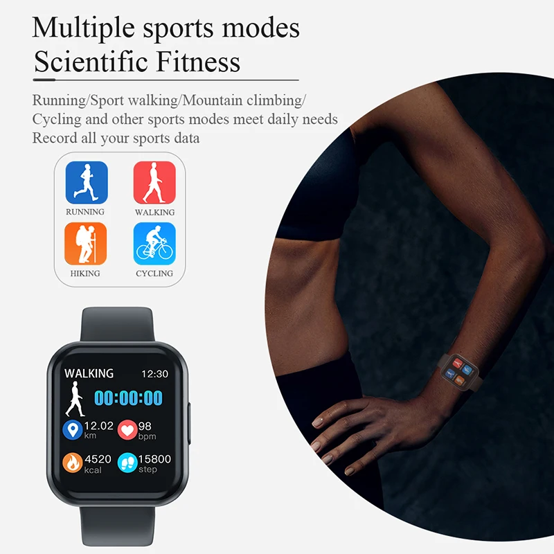 mks6 smartwatch ip67 waterproof wearable device bluetooth pedometer heart rate monitor color display smart watch for androidios free global shipping