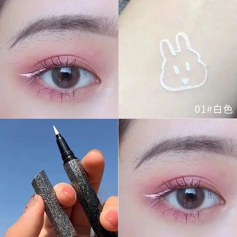 Цветная Матовая жидкая Корейская подводка для глаз синяя зеленая желтая красная