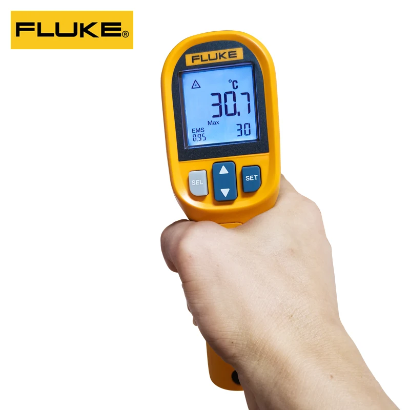 Продажа Мини Инфракрасный термометр FLUKE 59E /59, цифровой Ручной лазерный термометр, пистолет, ИК датчик температуры