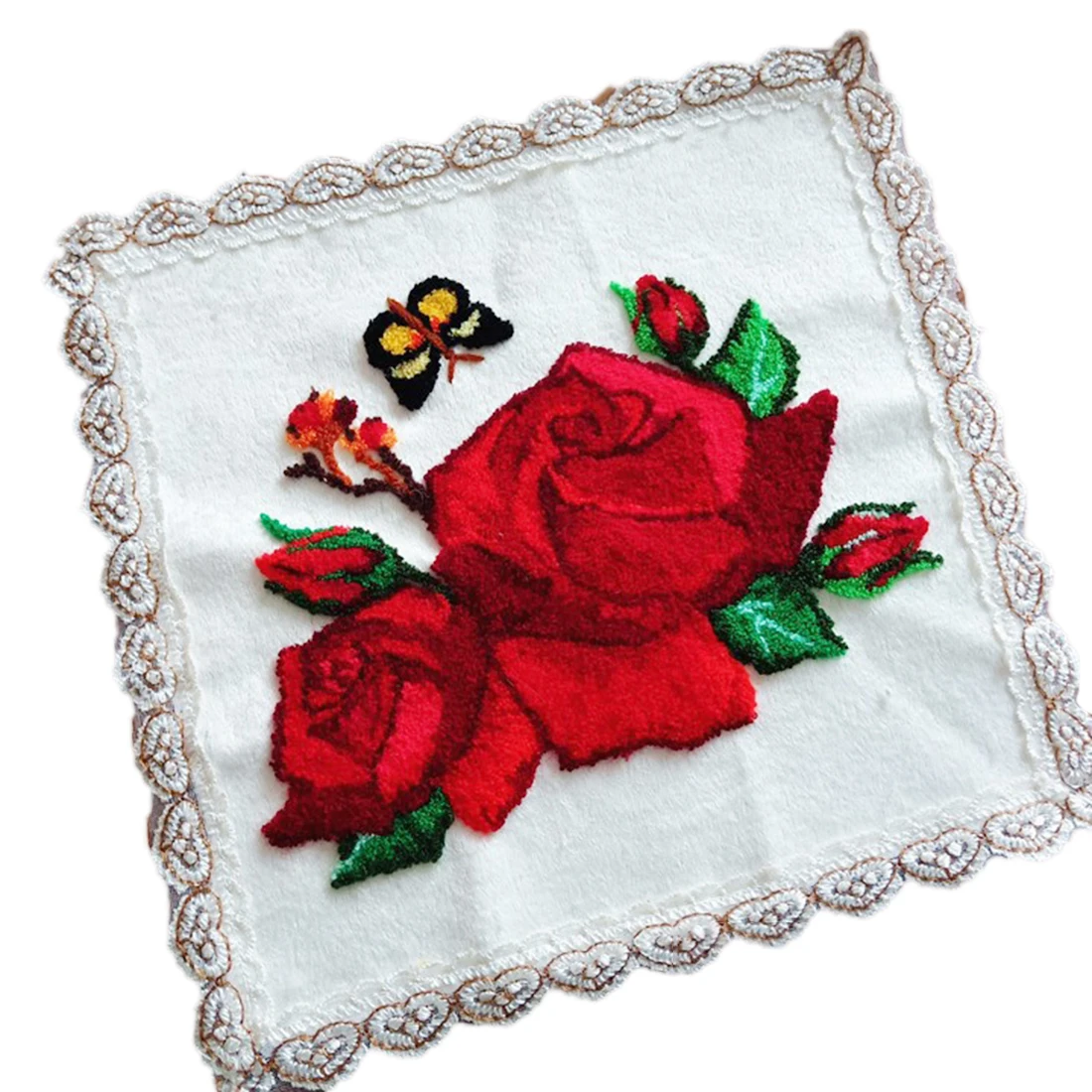 DIY Вязание шерстяной ковер с крючком маленькое Покрывало Полотенце ручная работа