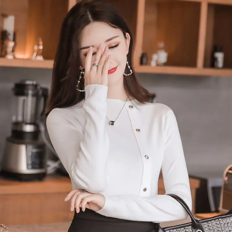 Женский Повседневный свитер трикотажный пуловер с длинными рукавами на осень и