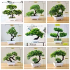 Искусственные растения, 39 видов, зеленые, розовые, домашний сад бонсай дюйма