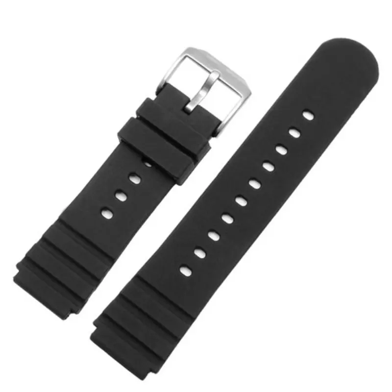 

21mm Waterproof silicone watch strap black rubber bracelet adapted to Luminox Men's Army Watch 3000 3001 3901 convex