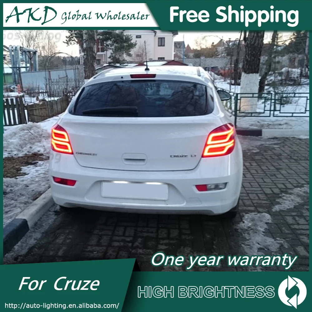 AKD автомобильный Стайлинг для Chevrolet Cruze задний светильник s Cruze ЛЮК задний светодиодный задний светильник светодиодный задний фонарь DRL+ тормоз+ Парк+ сигнал