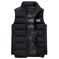 winter men outdoors sport warm thick fishing vest sleeveless plus size casual windbreaker climbing camping fishing vests