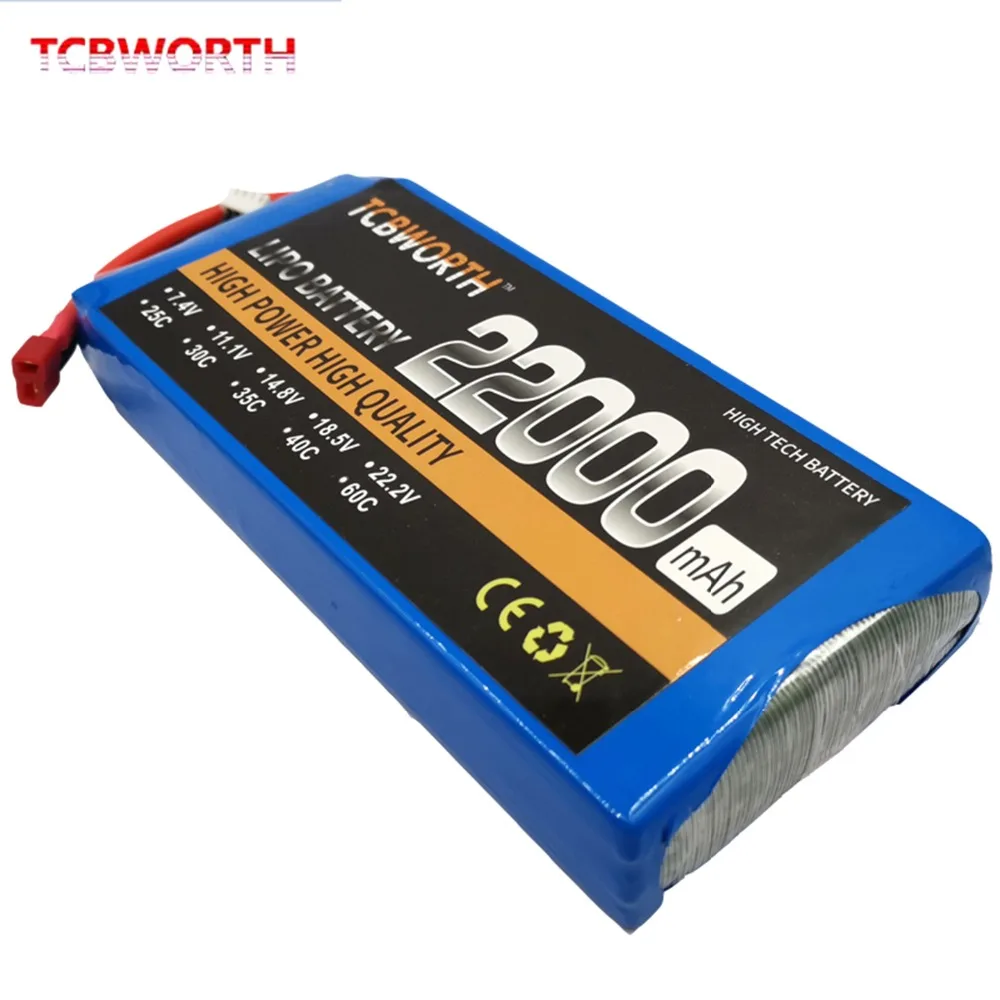 Аккумуляторная батарея RC LiPo 4S 14,8 V 22000mAh 25C для РУ самолет квадротор вертолет Дрон Танк Автомобильные батареи LiPo 4S 22Ah