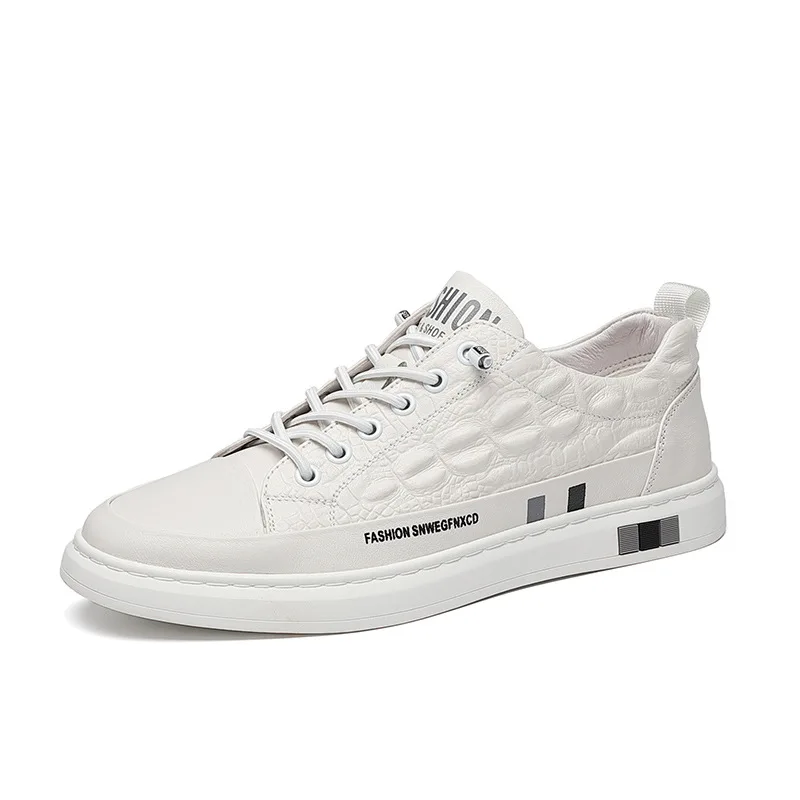

Brand Designer Man Rubber Soles Casual Shoes White Men Casual Sneakers Wearable Youth Casual Footwear for Mens Size