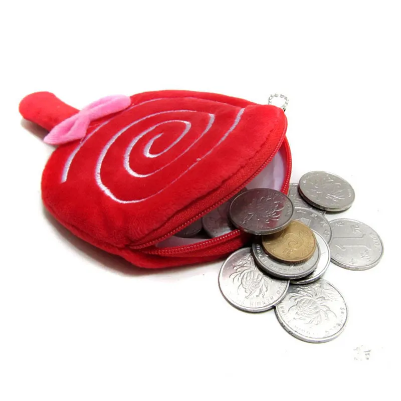 Милый Плюшевый леденец Кошелек для монет детей маленький кошелек подарки на день
