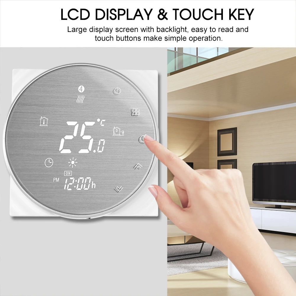 Термостат для водонагревателя с Wi Fi программируемый сенсорный ЖК дисплей|Умная