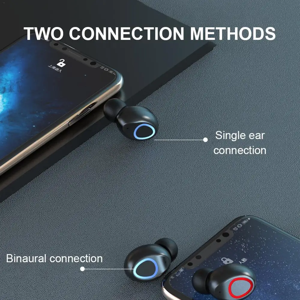 V10 Airdots TWS Bluetooth 5.0 Earphone Stereo Wireless Active Noise Cancellation With Mic Handsfree Earbuds touch Control mobile |