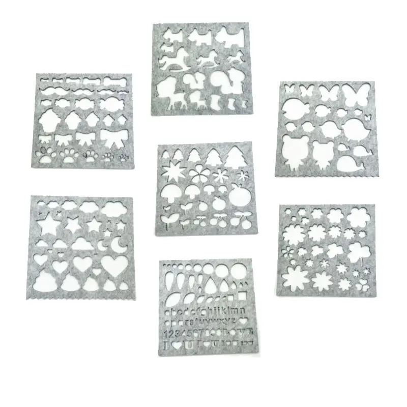 7 шт., трафареты из шерсти и войлока, M68E (art.: 3a37149ef06) - 3a37149ef06