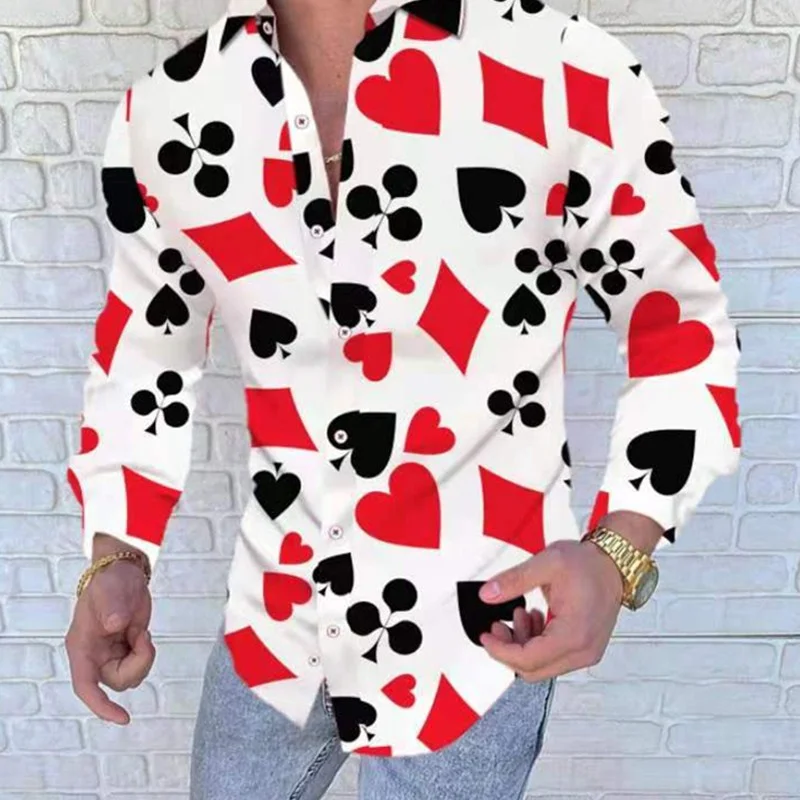 2021 New autumn Men's Fashion Shirt Golden rope printing Slim Fit Shirts Male Long Sleeve Casual Holiday Party Shirt Clothing