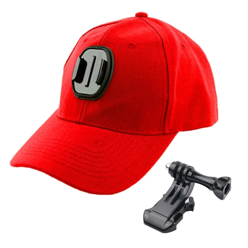 Camera Expansion Cap Compatible with Gopro8/7/6 Handheld Hat with J-shaped Base Buckle Fixed Adapter Mount Bracket