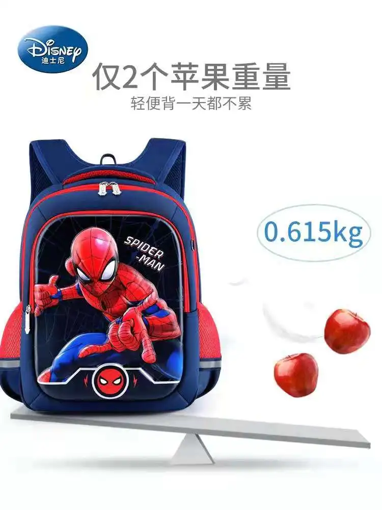 Disney New School Bags For Boys Primary Student Shoulder Light Orthopedic Backpack Spider Iron Man Kids Birthday Gifts Mochilas