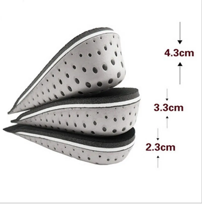

1Pair Breathable Half Insole 2-4cm Shoe Insoles Unisex Height Increase Insoles Heighten Heel Insert Sports Shoes Pads Cushion