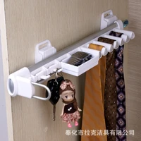 supply solid wood wardrobe hardware cloakroom side tie rack storage sliding and retractable trouser rack overall wardrobe