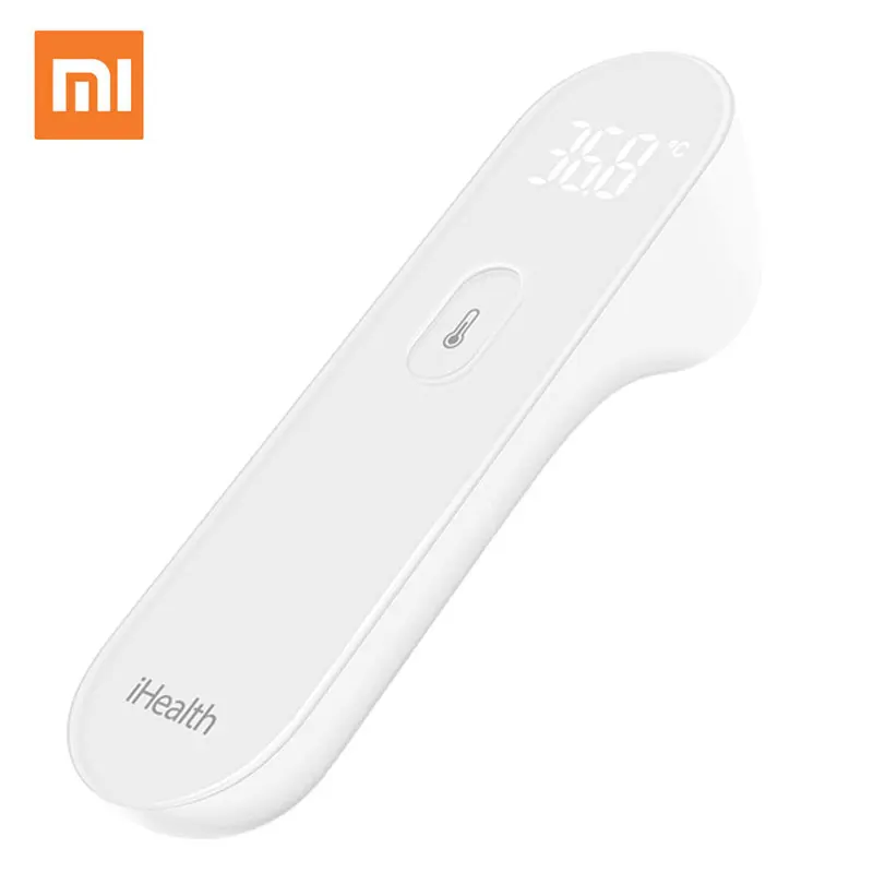 Инфракрасный термометр Xiaomi Mijia iHealth, точный цифровой термометр, Бесконтактный светодиодный термометр для детей - Цвет: White