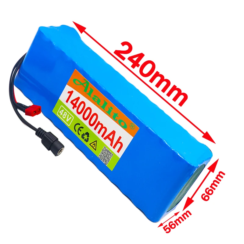 Высокая емкость 48v батарея 14Ah 1000w 13S3P комплект литий ионный батарей Аккумулятор