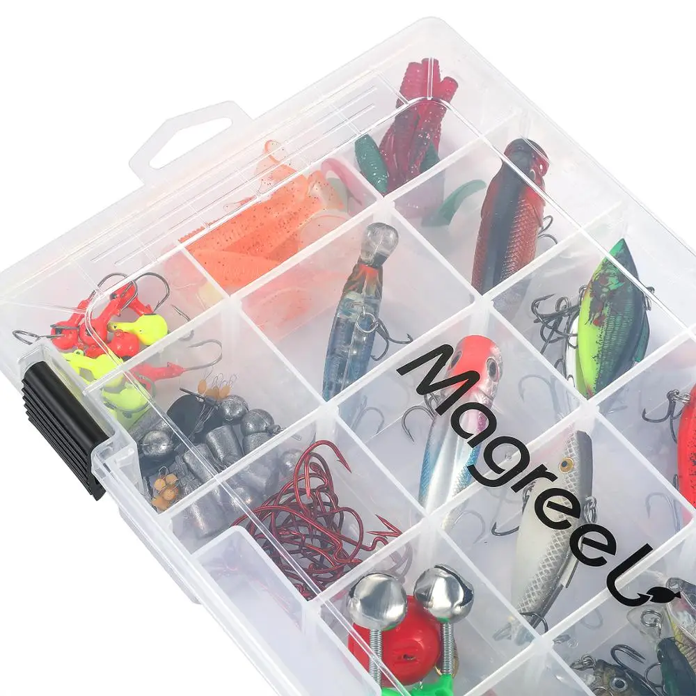 Magreel 3packs Fishing Tackle Box Transparent Fish Boxes with Adjustable Dividers Gear Bags 3600 3700 | Спорт и развлечения
