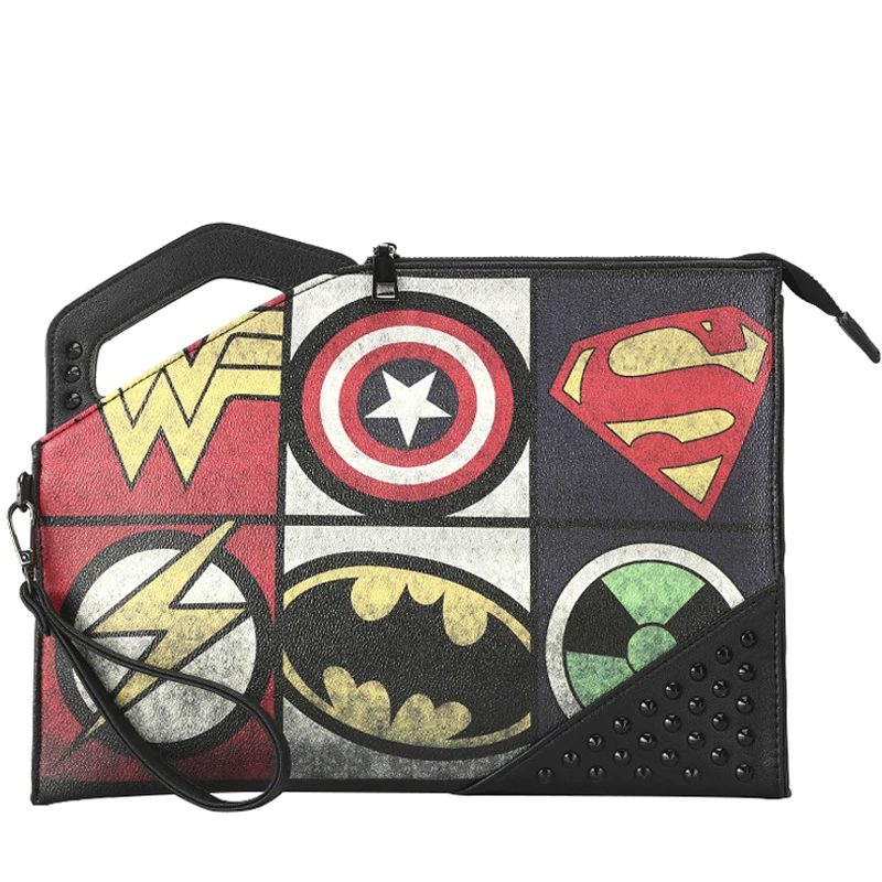 Бесплатная доставка Горячая продажа заклепки печать узоры дневные клатчи мягкая