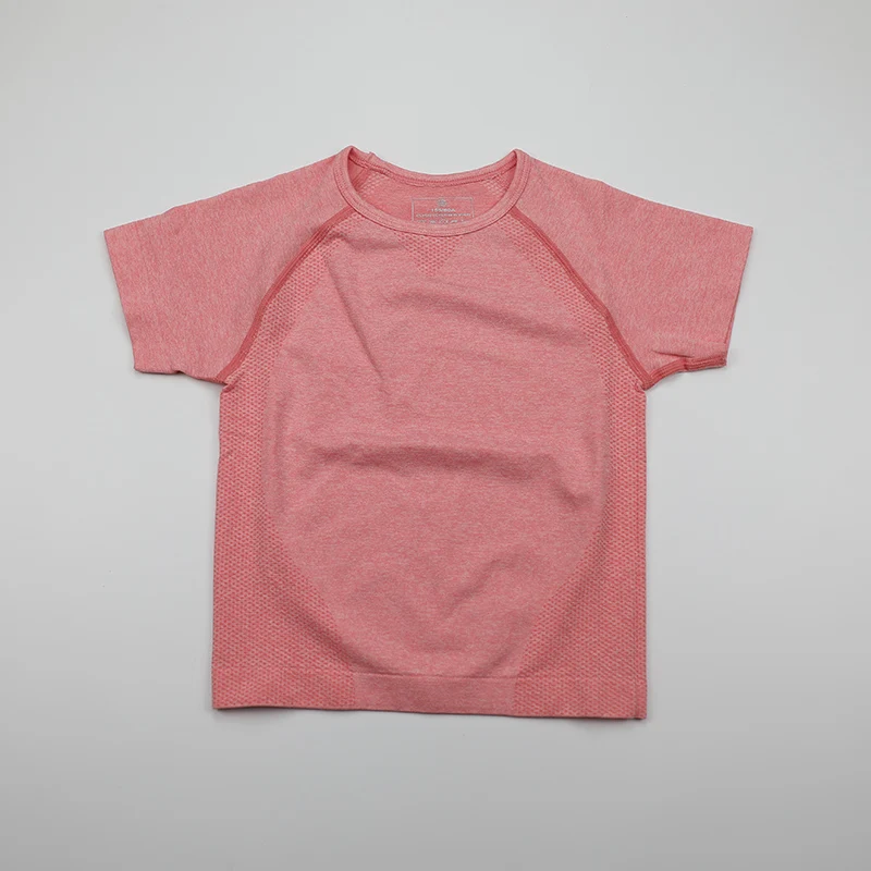 Женский бесшовный укороченный топ с коротким рукавом рубашки для йоги