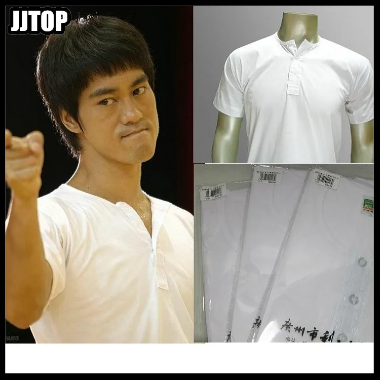 Размера плюс мужская футболка с принтом Брюса Ли коротким рукавом Игра смерти