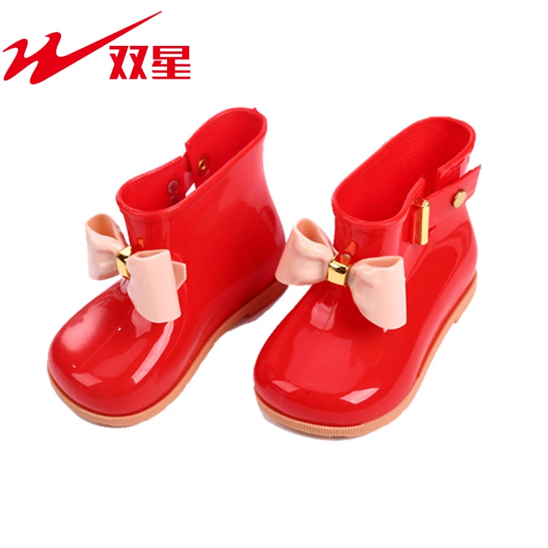 Резиновые сапоги для маленьких девочек с двойной звездой 2020 модные