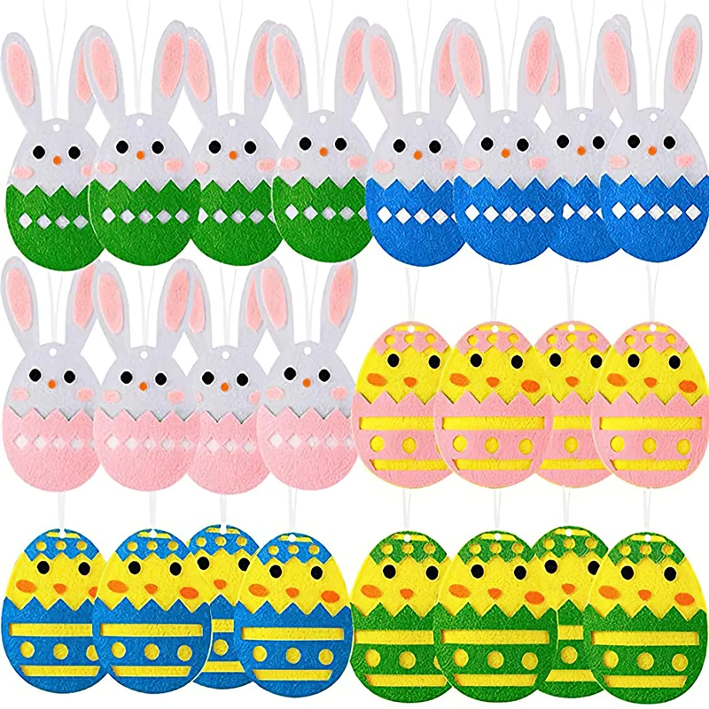 

Фетровый декор для детей, 24 шт., пасхальные яйца для самостоятельной сборки, набор яиц для массажа
