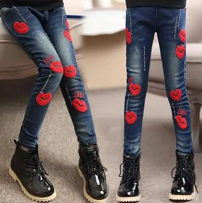 436 jeans Коллекция года, Весенняя детская одежда джинсы для девочек повседневные тонкие джинсы для маленьких девочек, джинсы для крупных девочек, длинные штаны - Цвет: 436 jeans