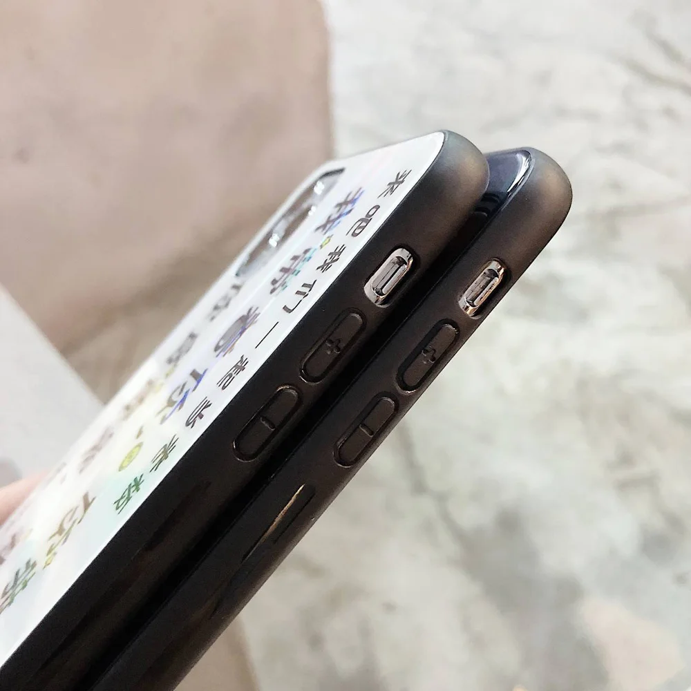 

Fashion Slogan Series Rainbow Laser Soft Phone Case For iPhone 12 Mini X XR XS Max 11pro 6 7 8 Plus Shockproof Glass Back Cover