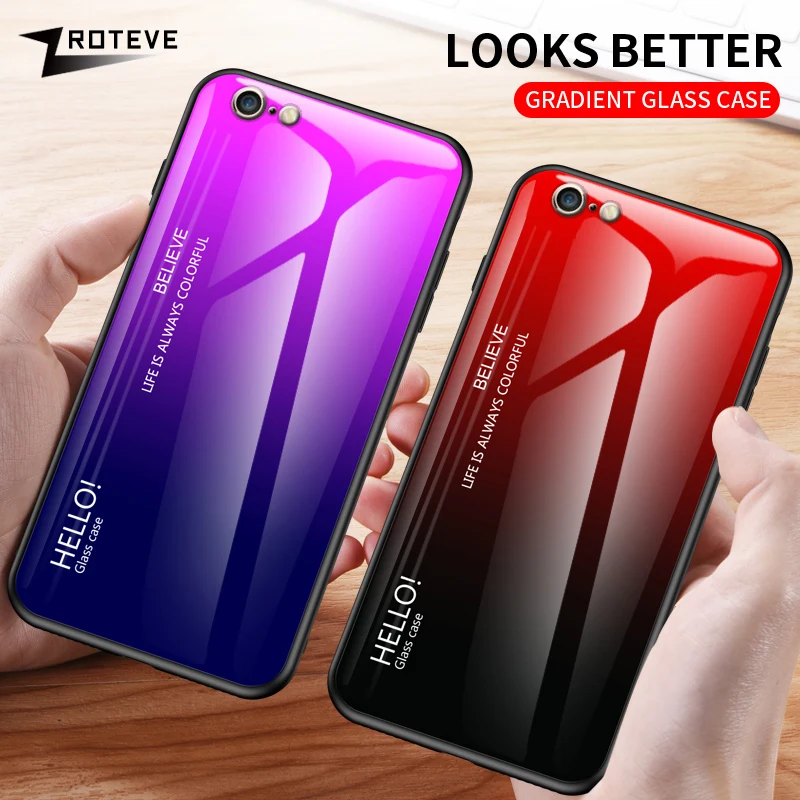 6 S Чехол Zroteve Роскошная силиконовая рамка стеклянный чехол для Apple iPhone Plus